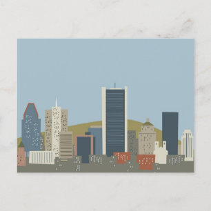 Cartoon Montreal Postkarte