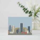 Cartoon Montreal Postkarte (Stehend Vorderseite)