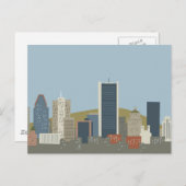 Cartoon Montreal Postkarte (Vorne/Hinten)