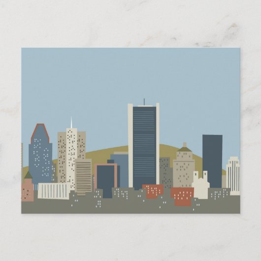 Cartoon Montreal Postkarte (Vorderseite)
