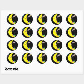 Cartoon Moon Rocket Stickers (Blatt)