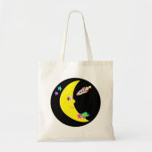 Cartoon Moon Rocket Tocket Tasche (Vorne)