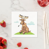 Cartoon Moose Paper Napkins Serviette (Beispiel)