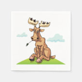 Cartoon Moose Paper Napkins Serviette (Vorderseite)