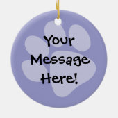 Cartoon-Mops (addieren Sie Ihre eigene Mitteilung) Keramik Ornament (Hinten)