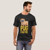 Cartoon-Mops-Design Mops-tastisch T-Shirt (Vorne ganz)