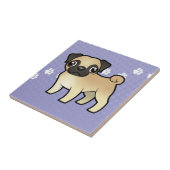 Cartoon-Mops Fliese (Seite)