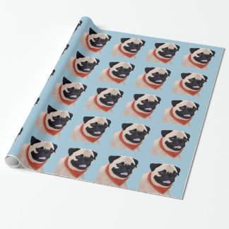 Cartoon-Mops Geschenkpapier