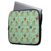 Cartoon Mops Laptopschutzhülle (Vorderseite Links)