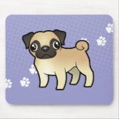 Cartoon-Mops Mousepad (Vorne)