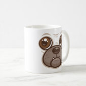 Cartoon Mops Tasse Welpen Hundegesicht (VorderseiteRechts)