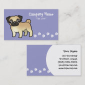 Cartoon-Mops Visitenkarte (Vorne/Hinten)