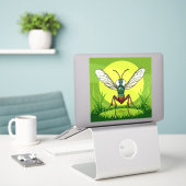Cartoon Mosquito Aufkleber (Laptop auf Schreibtisch)