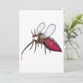 Cartoon Mosquito Einladung (Stehend Vorderseite)