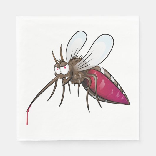 Cartoon Mosquito Serviette (Vorderseite)