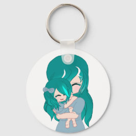 Cartoon Mother & Daughter Schlüsselanhänger