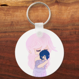 Cartoon Mother mit ihrem kleinen Schlüsselanhänger