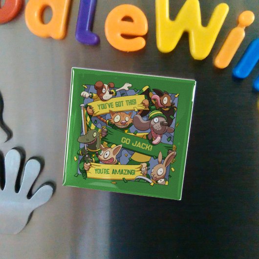 Cartoon Motivierend Tierlüfter hinzufügen Magnet