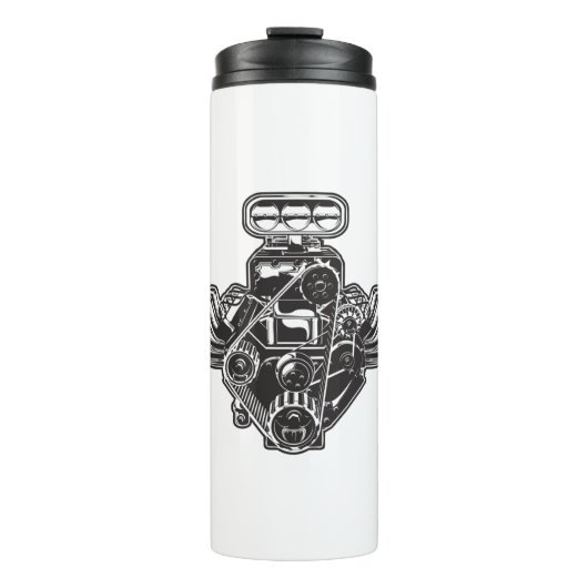 Cartoon Motor Thermosbecher (Vorderseite)