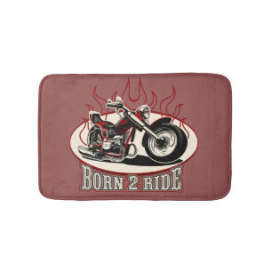 Cartoon Motorrad Badematte