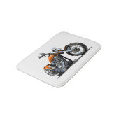 Cartoon Motorrad Badematte (Schrägansicht)