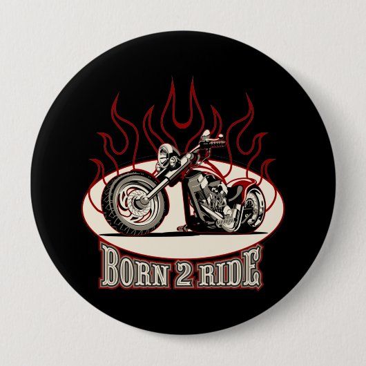 Cartoon Motorrad Button (Vorderseite)