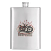 Cartoon Motorrad Flachmann (Vorderseite)