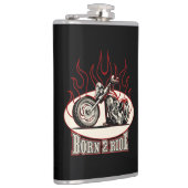 Cartoon Motorrad Flachmann (Rechts)