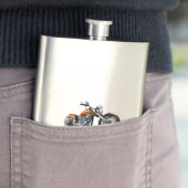 Cartoon Motorrad Flachmann (Beispiel)