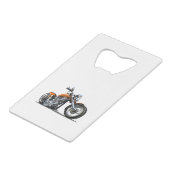 Cartoon Motorrad Geldbeutel Flaschenöffner (Rückseite Schrägansicht)