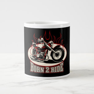 Cartoon Motorrad Jumbo-Tasse