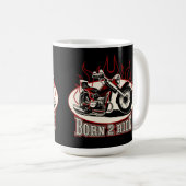 Cartoon Motorrad Kaffeetasse (VorderseiteRechts)