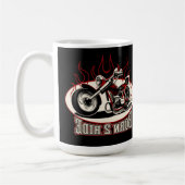 Cartoon Motorrad Kaffeetasse (Links)