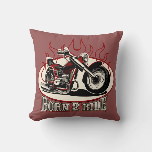 Cartoon Motorrad Kissen (Vorderseite)