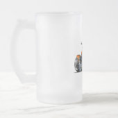 Cartoon Motorrad Mattglas Bierglas (Links)