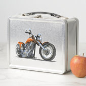 Cartoon Motorrad Metall Brotdose (Beispiel)
