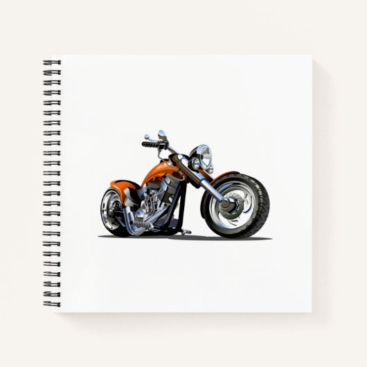 Cartoon Motorrad Notizblock (Vorderseite)