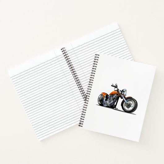 Cartoon Motorrad Notizblock (Innenseite)