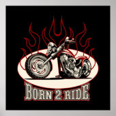 Cartoon Motorrad Poster (Vorne)