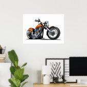 Cartoon Motorrad Poster (Heimbüro)