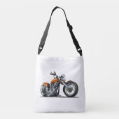 Cartoon Motorrad Tragetaschen Mit Langen Trägern (Rückseite)