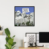 Cartoon Mount Rushmore Poster (Heimbüro)