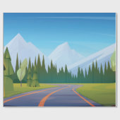 Cartoon Mountain Geschenkpapier (Flach)