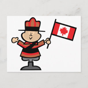 Cartoon Mountie Postkarte