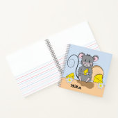 Cartoon Mouse Kid Handwriting - Art Notebook Notizblock (Innenseite)