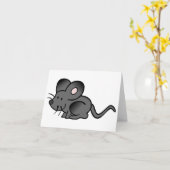 Cartoon Mouse Note Cards Karte (Gelbe Blume)