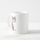 Cartoon Mouse Rodent Pal Zeichenkette Art Kaffeetasse (Vorderseite Links)