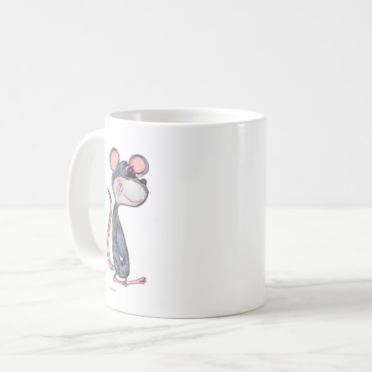 Cartoon Mouse Rodent Pal Zeichenkette Art Kaffeetasse (Vorderseite Links)