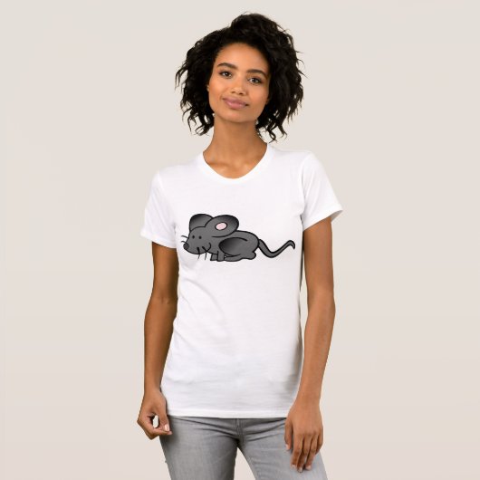 Cartoon Mouse Womens T - Shirt (Vorne ganz)