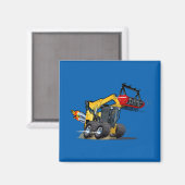 Cartoon Mulcher Magnet (Vorderseite/Rückseite)